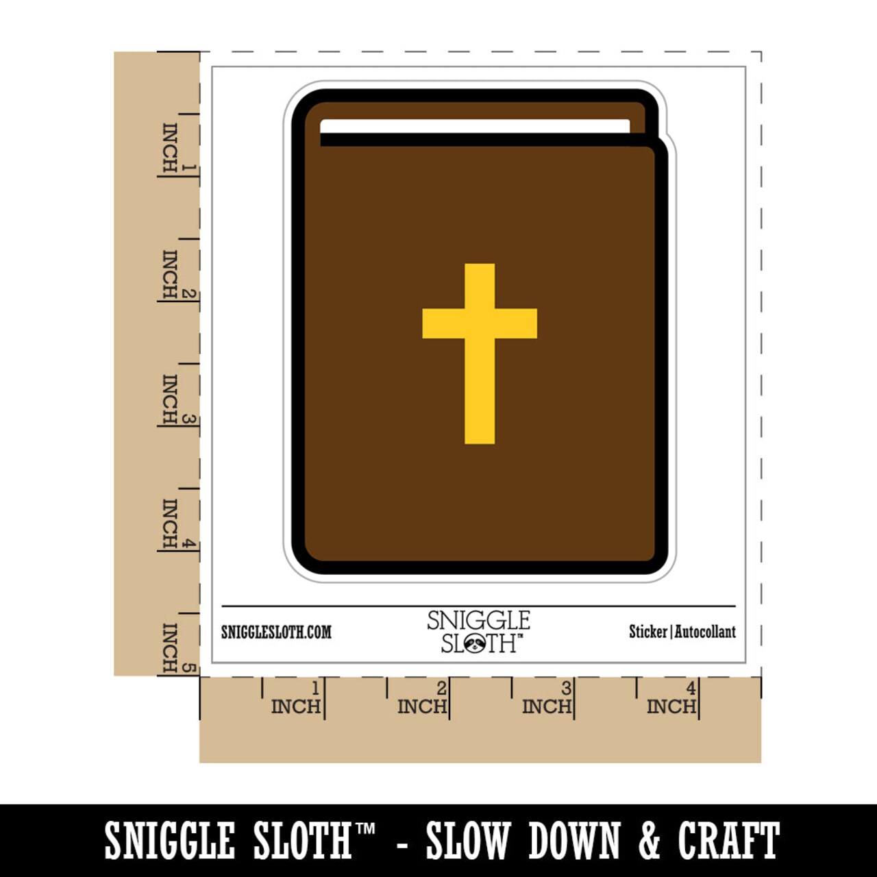 Bible Christian Cross Icon Waterproof Vinyl Phone Tablet Laptop Water Bottle Sticker Set - 5 Pack